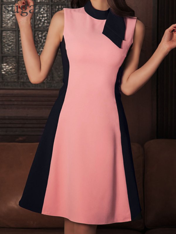 ピンクｘブラック　モデル：真優川咲　身長：158cm　着用サイズ：Sサイズ