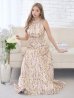 画像17: 【GINZA COUTURE/銀座クチュール】フラワープリント/ ハイネック/ ノースリーブ/ Aライン/ ロングドレス / キャバドレス long[OF2]