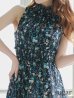 画像10: 【GINZA COUTURE/銀座クチュール】フラワープリント/ ハイネック/ ノースリーブ/ Aライン/ ロングドレス / キャバドレス long[OF2]