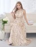 画像18: 【GINZA COUTURE/銀座クチュール】フラワープリント/ ハイネック/ ノースリーブ/ Aライン/ ロングドレス / キャバドレス long[OF2]