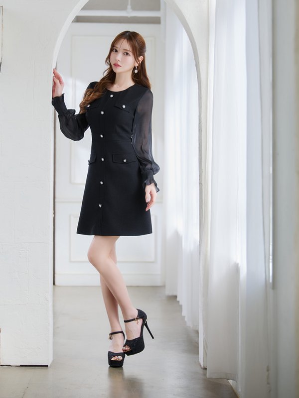 ブラック モデル:ゆめ 身長:160cm 着用サイズ:7号(Sサイズ)