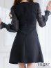 ブラック モデル：ゆめ　身長：160cm　着用サイズ：7号(Sサイズ)