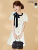 アイボリー モデル：まりん　身長：164cm　着用サイズ：7号(Sサイズ)