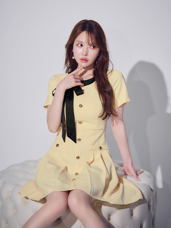 イエロー モデル：ゆめ　身長：160cm　着用サイズ：7号(Sサイズ)