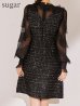 ブラック モデル：ももか　身長：156cm　着用サイズ：Sサイズ