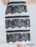 ホワイト×ブラック　モデル：阿部なつき　身長160cm　着用サイズ：Sサイズ