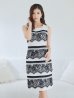ホワイト×ブラック　モデル：阿部なつき　身長160cm　着用サイズ：Sサイズ