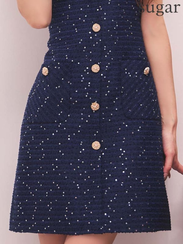 ネイビー　モデル：るりぴ　身長：165cm　着用サイズ：Sサイズ