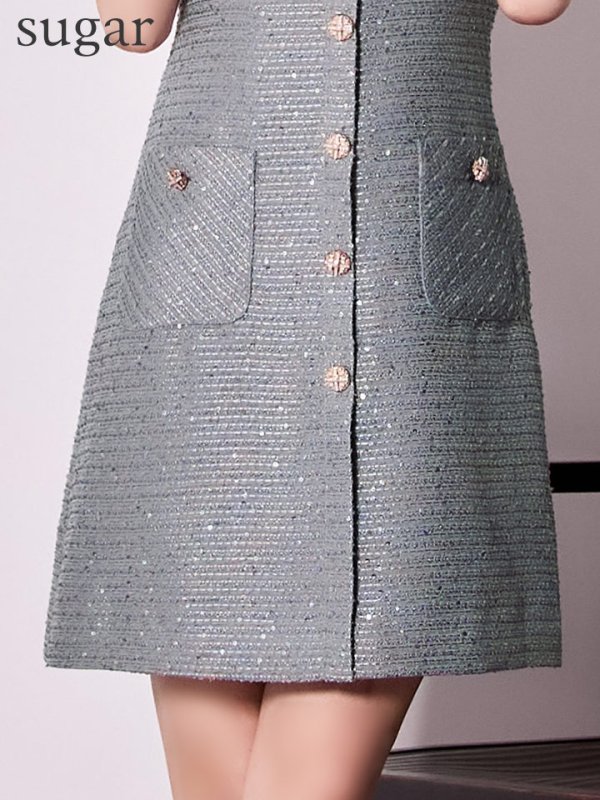 グレー モデル：ゆめ　身長：160cm　着用サイズ：7号(Sサイズ)