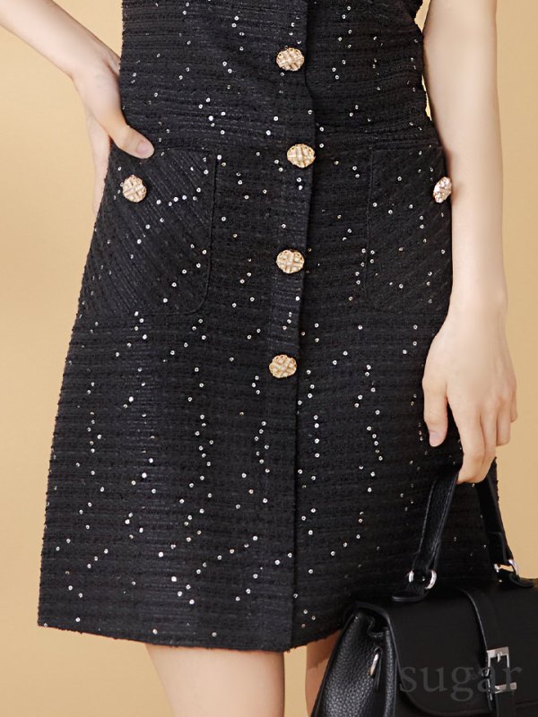 ブラック モデル：まりん　身長：164cm　着用サイズ：7号(Sサイズ)