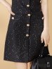 ブラック モデル：まりん　身長：164cm　着用サイズ：7号(Sサイズ)