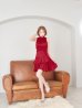 レッド　モデル：れみれみ　身長：163cm　着用サイズ：7号(Sサイズ)