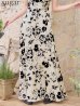 ホワイトxブラック　モデル：るりぴ　身長：165cm　着用サイズ：Sサイズ
