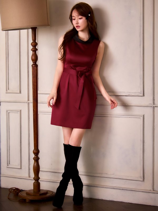 ワインレッド モデル：ゆめ　身長160cm　着用サイズ：Sサイズ