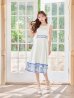 ホワイトブルー　モデル：りな　身長：160cm　着用サイズ：7号(Sサイズ)着用