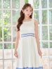 ホワイトブルー　モデル：りな　身長：160cm　着用サイズ：7号(Sサイズ)着用