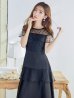 画像13: 【GINZA COUTURE/銀座クチュール】ドットレース/ 刺繍レース/ シアー/ ケープ/ ボレロ/ ドッキング/ フレア/ ミモレ丈/ ワンピース/ ミディアムドレス/ キャバドレス[OF2]