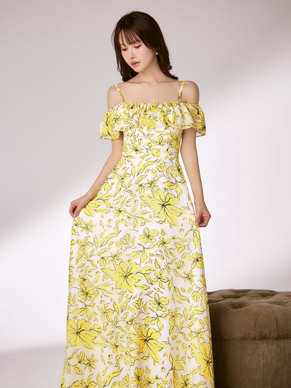 イエロー　モデル：ゆめ　身長：160cm　着用サイズ：Sサイズ