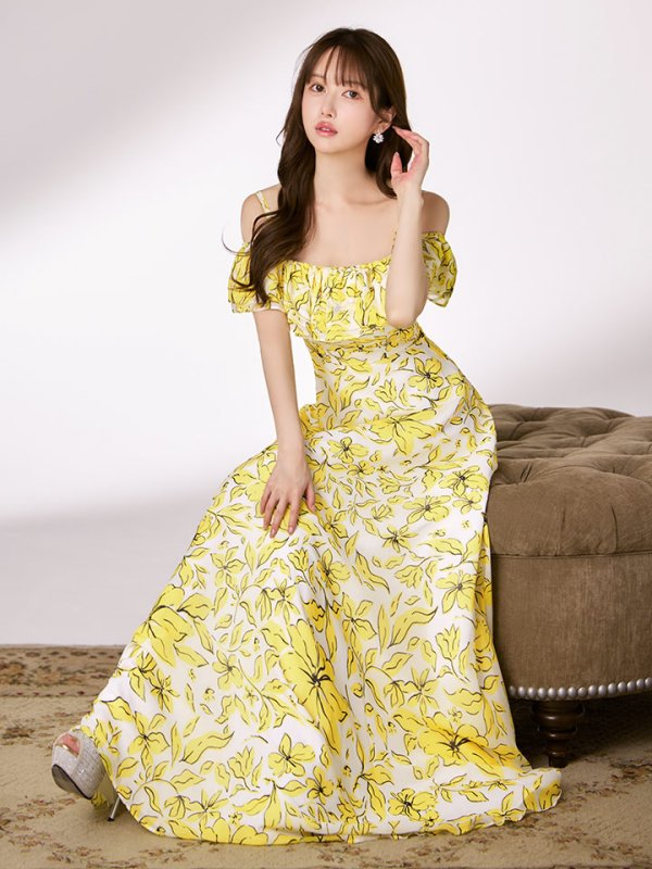 イエロー　モデル：ゆめ　身長：160cm　着用サイズ：Sサイズ