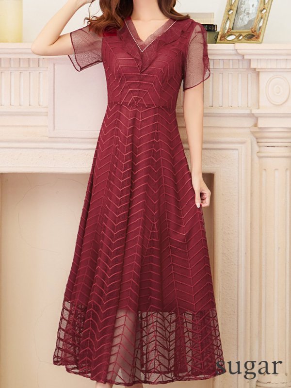 画像18: XS-Lサイズあり 【GINZA COUTURE/銀座クチュール】シースルー/ ワンカラー/ 半袖/ マキシ丈/ワンピース/ミニドレス/ キャバドレス[OF2]