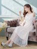 画像6: XS-Lサイズあり 【GINZA COUTURE/銀座クチュール】シースルー/ ワンカラー/ 半袖/ マキシ丈/ワンピース/ミニドレス/ キャバドレス[OF2]