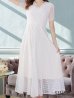 画像8: XS-Lサイズあり 【GINZA COUTURE/銀座クチュール】シースルー/ ワンカラー/ 半袖/ マキシ丈/ワンピース/ミニドレス/ キャバドレス[OF2]