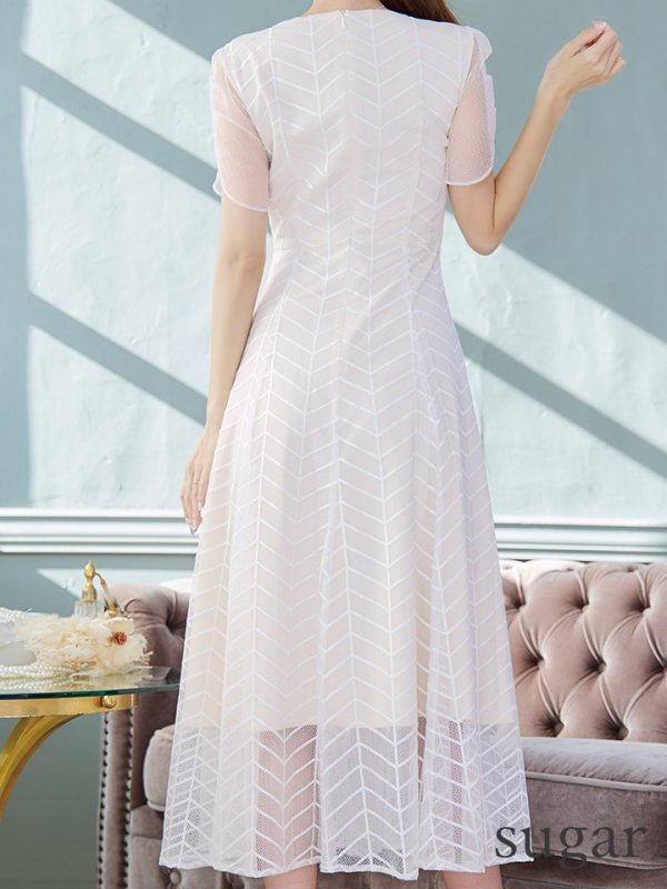 画像29: XS-Lサイズあり 【GINZA COUTURE/銀座クチュール】シースルー/ ワンカラー/ 半袖/ マキシ丈/ワンピース/ミニドレス/ キャバドレス[OF2]