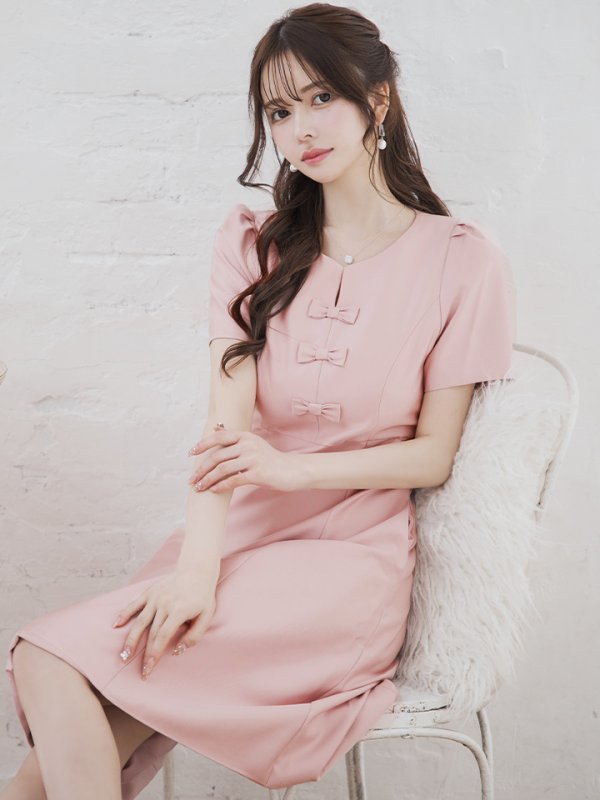 ピンク モデル:ゆめ 身長:160cm 着用サイズ:5号(XSサイズ)