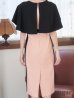 ベージュxブラック　モデル：あすか　身長：170cm　着用サイズ：7号(Sサイズ)