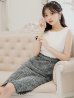 画像3: XS-Lサイズあり 【GINZA COUTURE/銀座クチュール】バイカラー/ 切替/ ツイード/ ノースリーブ/ タイト/ 膝丈/ ミディアムドレス/ キャバドレス[OF2]
