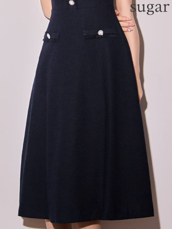 ネイビー　モデル：ゆめ　身長：160cm　着用サイズ：7号(Sサイズ)