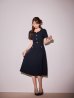 ネイビー　モデル：ゆめ　身長：160cm　着用サイズ：7号(Sサイズ)