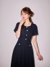 ネイビー　モデル：ゆめ　身長：160cm　着用サイズ：7号(Sサイズ)