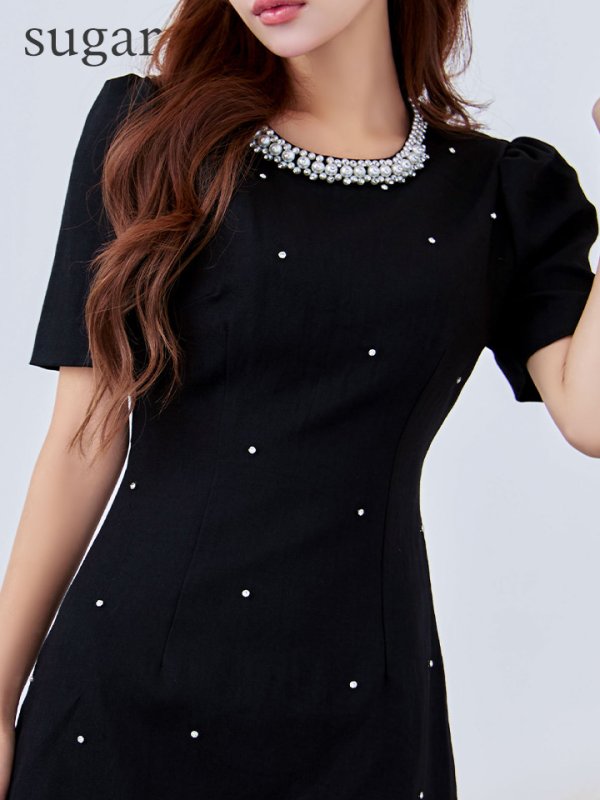 ブラック　モデル：まりん　身長：164cm　着用サイズ：7号(Sサイズ)