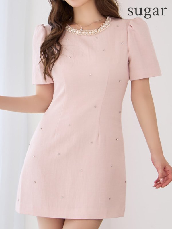 ピンク　モデル：ゆめ　身長：160cm　着用サイズ：7号(Sサイズ)