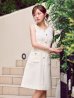 ホワイト　モデル：かるあ　身長：156cm　着用サイズ：7号(Sサイズ)