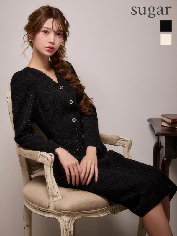 ブラック　モデル：るりぴ　身長：165cm　着用サイズ：7号(Sサイズ)