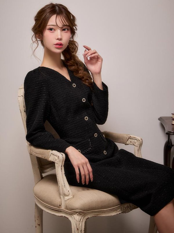 ブラック　モデル：るりぴ　身長：165cm　着用サイズ：7号(Sサイズ)