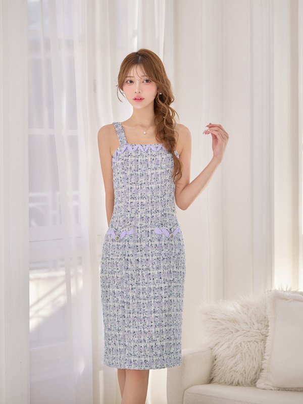 パープル　モデル：るりぴ　身長：165cm　着用サイズ：7号(Sサイズ)