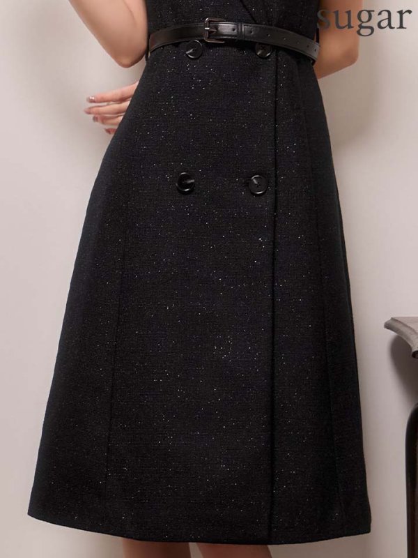 ブラック　モデル：るりぴ　身長：165cm　着用サイズ：7号(Sサイズ)