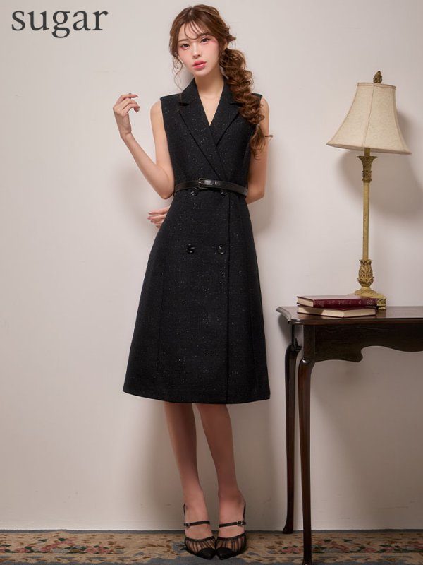 ブラック　モデル：るりぴ　身長：165cm　着用サイズ：7号(Sサイズ)