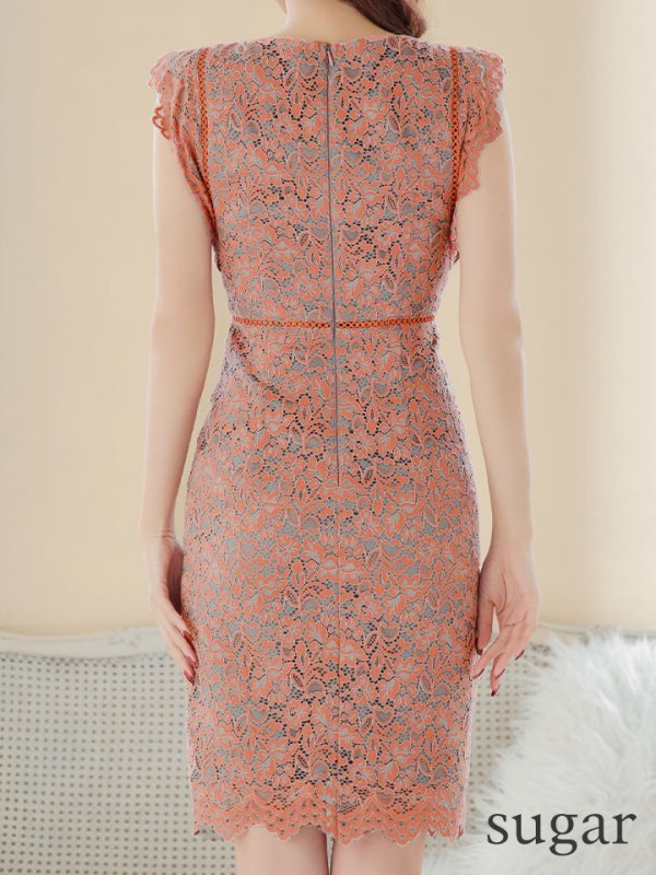 画像11: 【GINZA COUTURE/銀座クチュール】総レース/ ノースリーブ/ ミディアム丈/ タイト/ ミニドレス/ キャバドレス[OF2]