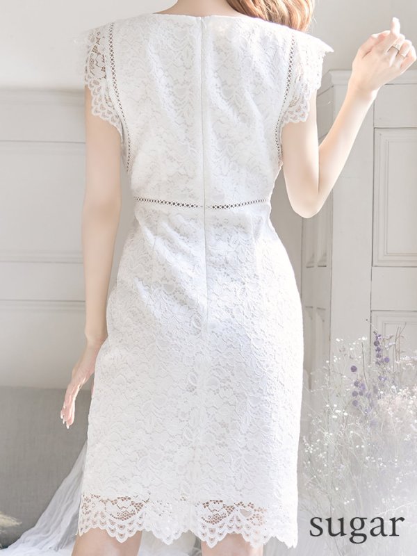 画像16: 【GINZA COUTURE/銀座クチュール】総レース/ ノースリーブ/ ミディアム丈/ タイト/ ミニドレス/ キャバドレス[OF2]