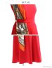 画像18: 【GINZA COUTURE/銀座クチュール】スカーフプリント/ 膝丈/ Aライン/ ワンピース/ ミニドレス/ キャバドレス[OF2]