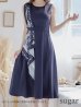 画像5: 【GINZA COUTURE/銀座クチュール】スカーフプリント/ 膝丈/ Aライン/ ワンピース/ ミニドレス/ キャバドレス[OF2]