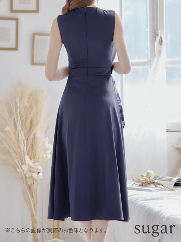 画像12: 【GINZA COUTURE/銀座クチュール】スカーフプリント/ 膝丈/ Aライン/ ワンピース/ ミニドレス/ キャバドレス[OF2]