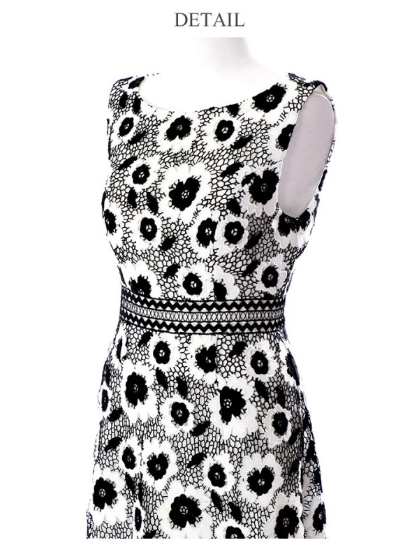 画像15: 【GINZA COUTURE/銀座クチュール】ケミカルレース/ ノースリーブ/ ミディアム丈/ タイト/ ミニドレス/ キャバドレス[OF2]