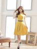 画像13: 【XSサイズあり】 【GINZA COUTURE/銀座クチュール】ワンピース/ ワンカラー/ ノースリーブ/ ベルト/ ビジュー/ プリーツ/ フレア/ ひざ丈/ ミディアムドレス/ キャバドレス[OF2]