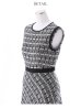 画像11: 【XS-Lサイズあり】 【GINZA COUTURE/銀座クチュール】ツイード/ ノースリーブ/ 膝丈/Aライン/ ワンピース/ ミディアムドレス/ キャバドレス[OF2]