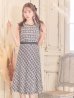画像2: 【XS-Lサイズあり】 【GINZA COUTURE/銀座クチュール】ツイード/ ノースリーブ/ 膝丈/Aライン/ ワンピース/ ミディアムドレス/ キャバドレス[OF2] (2)